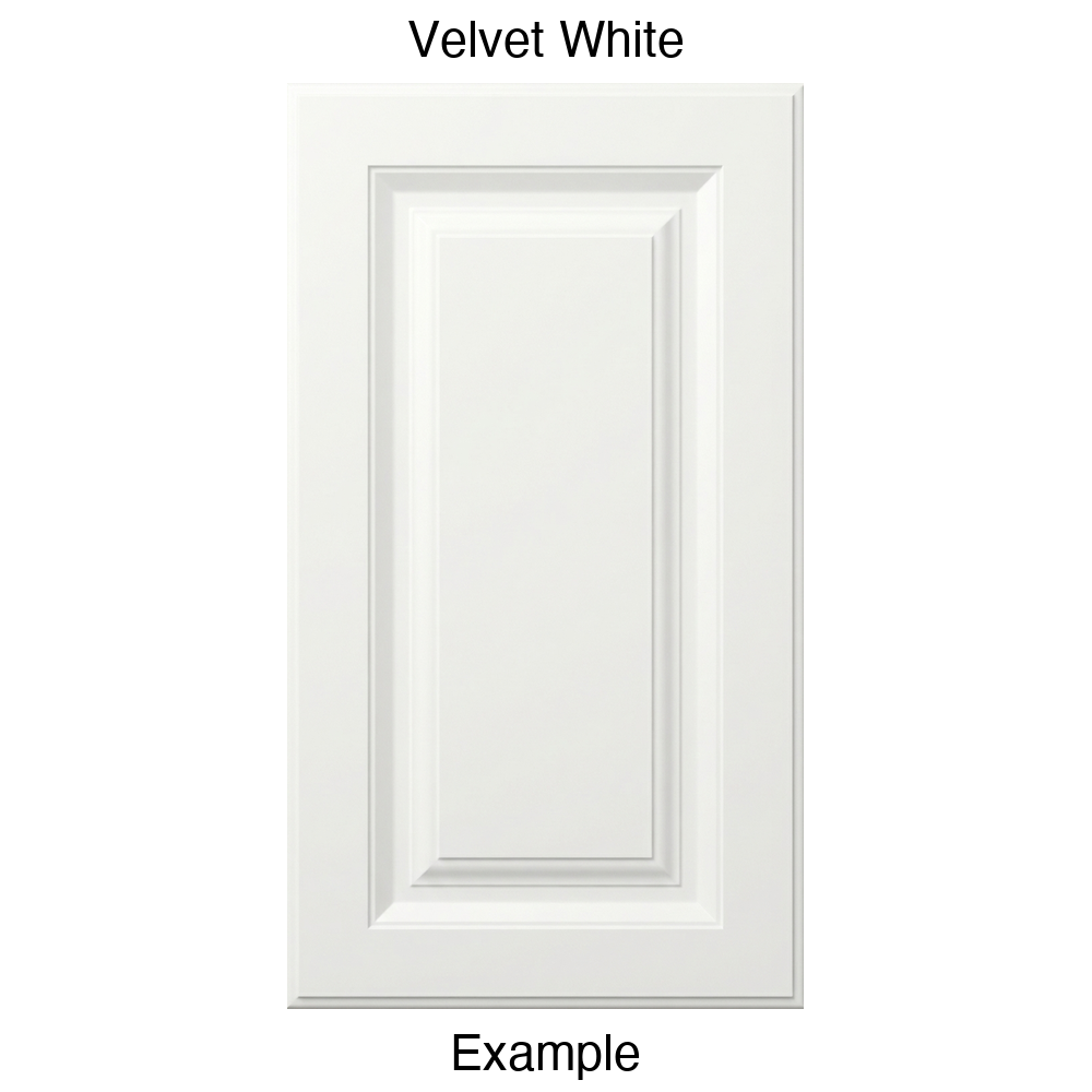 FS842 Raised Panel Thermofoil Cabinet Door in Velvet White