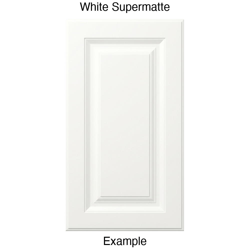 FS842 Raised Panel Thermofoil Cabinet Door in White Supermatte
