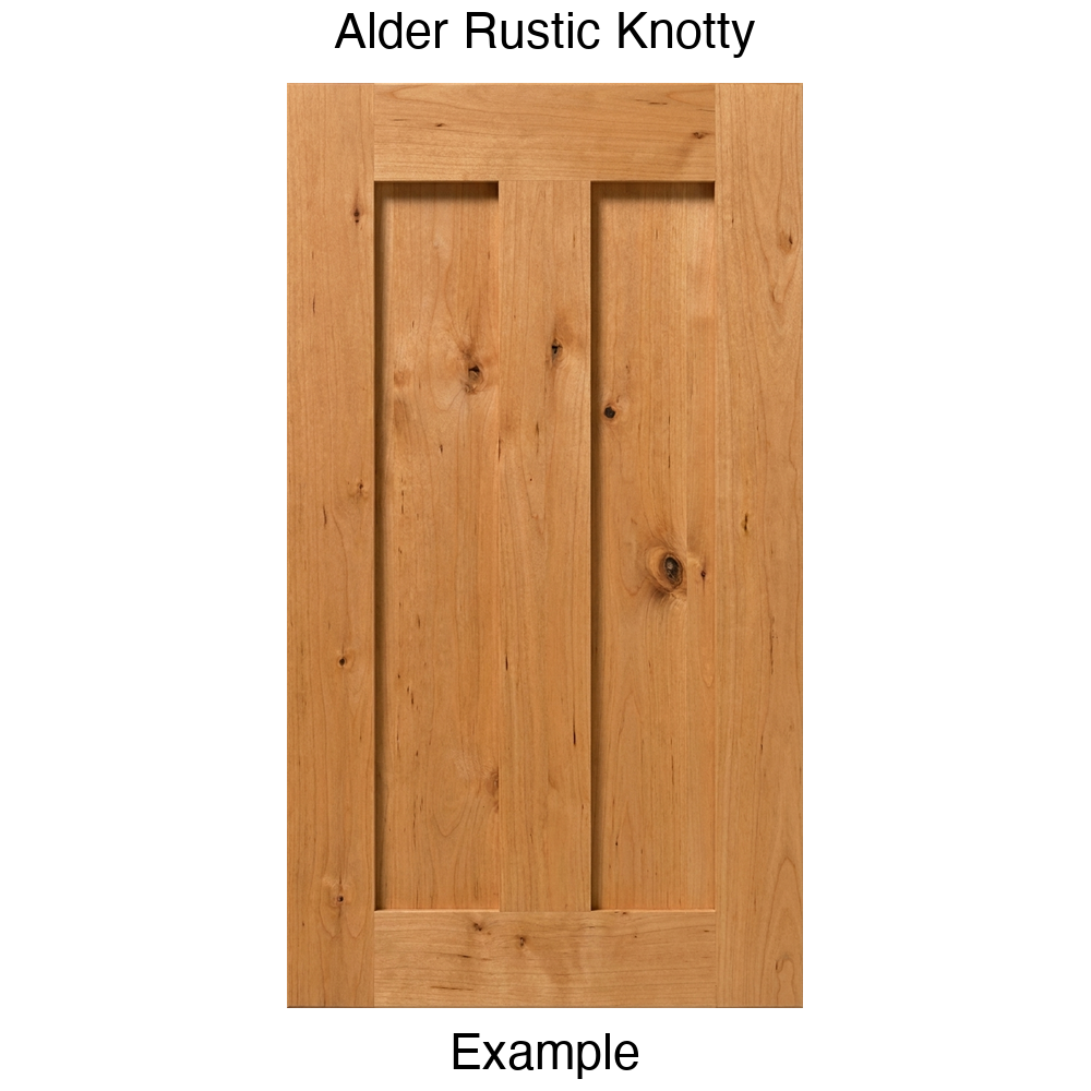 Flagstaff Recessed Panel Cabinet Door in Alder Rustic Knotty