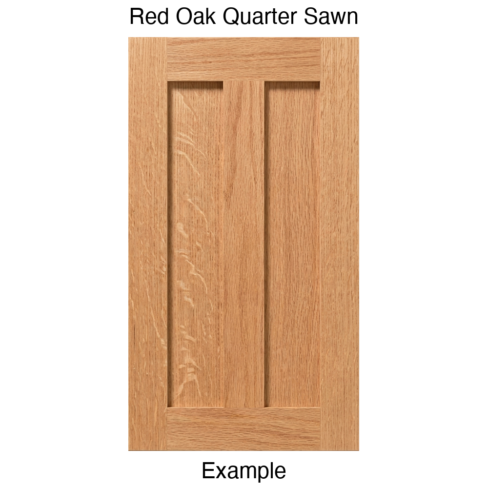 Flagstaff Recessed Panel Cabinet Door in Red Oak Quarter Sawn