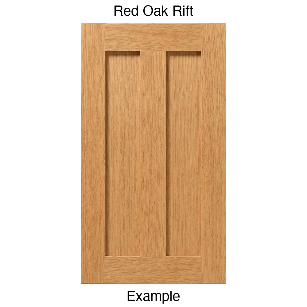 Flagstaff Recessed Panel Cabinet Door in Red Oak Rift