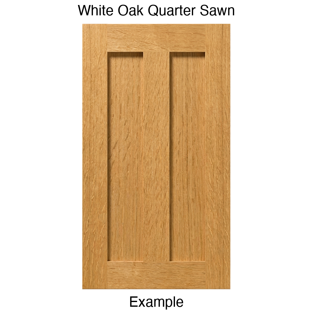 Flagstaff Recessed Panel Cabinet Door in White Oak Quarter Sawn