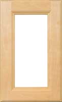 Executive 7/8" Glass Door shown in White Birch Select with Clear Finish.