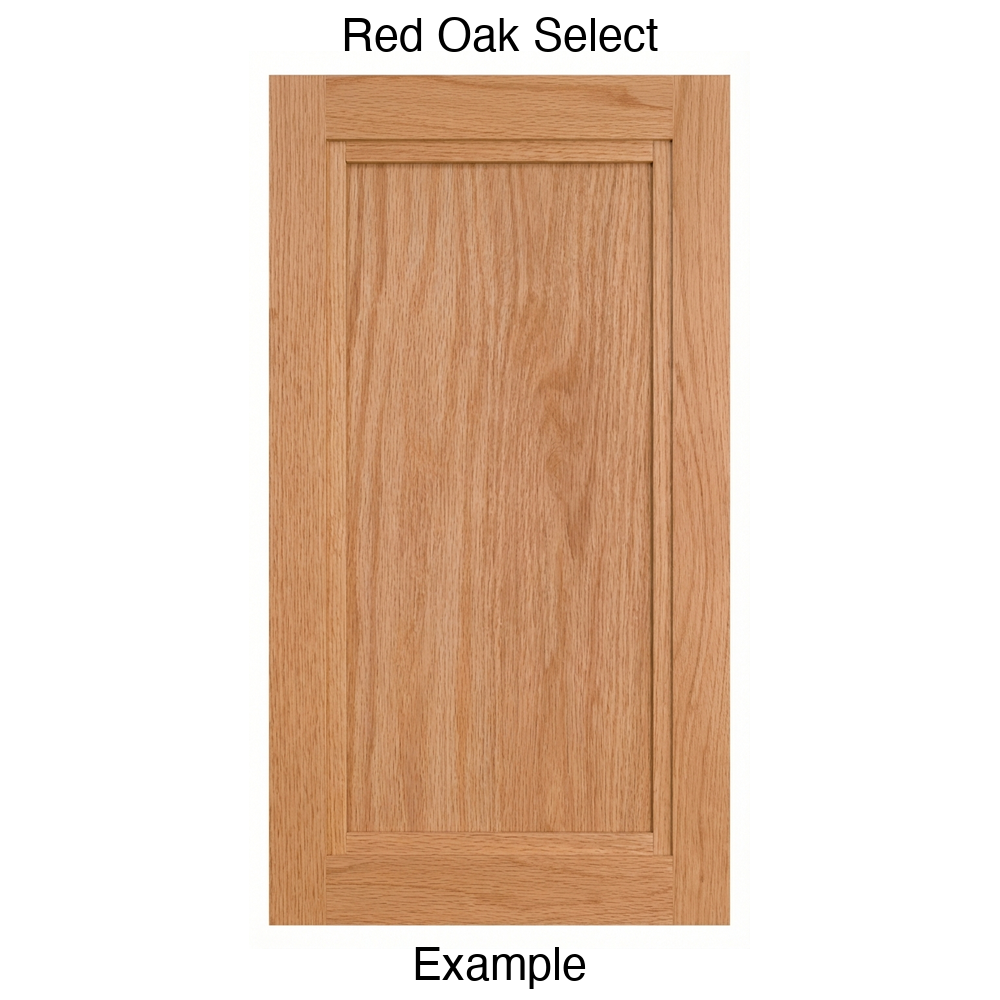 Graham Recessed Panel Cabinet Door in Red Oak Select