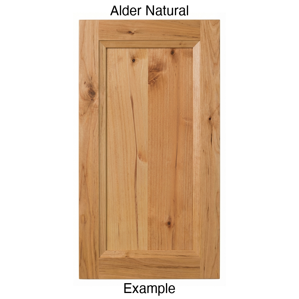 Isabella Recessed Panel Cabinet Door in Alder Natural