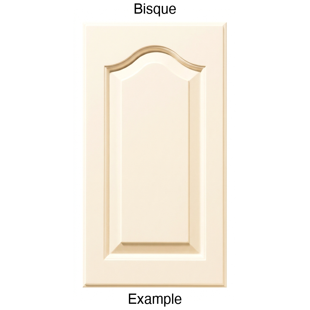 JL7 Cathedral Raised Panel Thermofoil Cabinet Door (Liberty Style) in Bisque