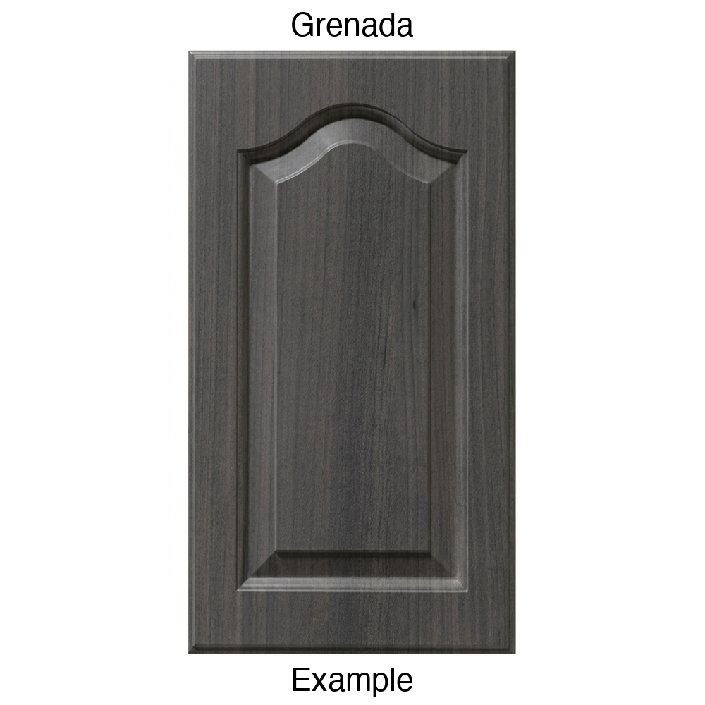 JL7 Cathedral Raised Panel Thermofoil Cabinet Door (Liberty Style) in Grenada