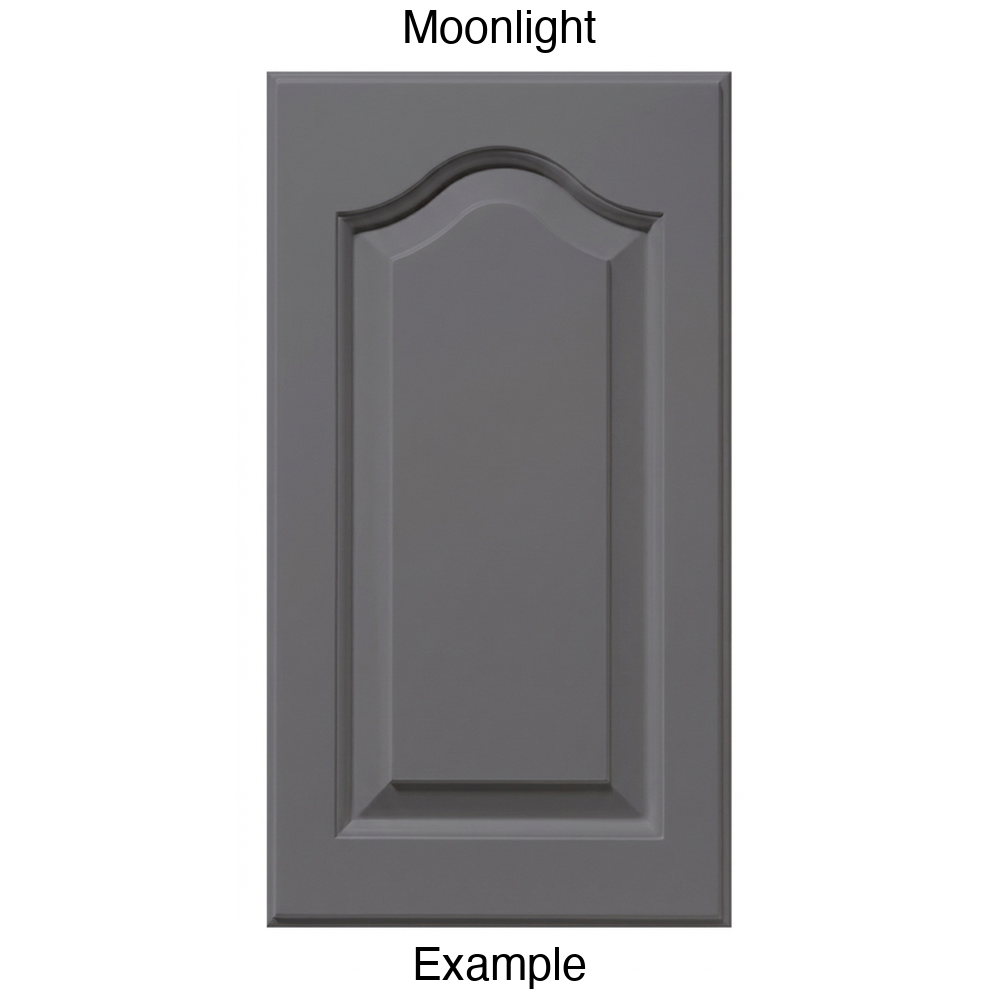 JL7 Cathedral Raised Panel Thermofoil Cabinet Door (Liberty Style) in Moonlight