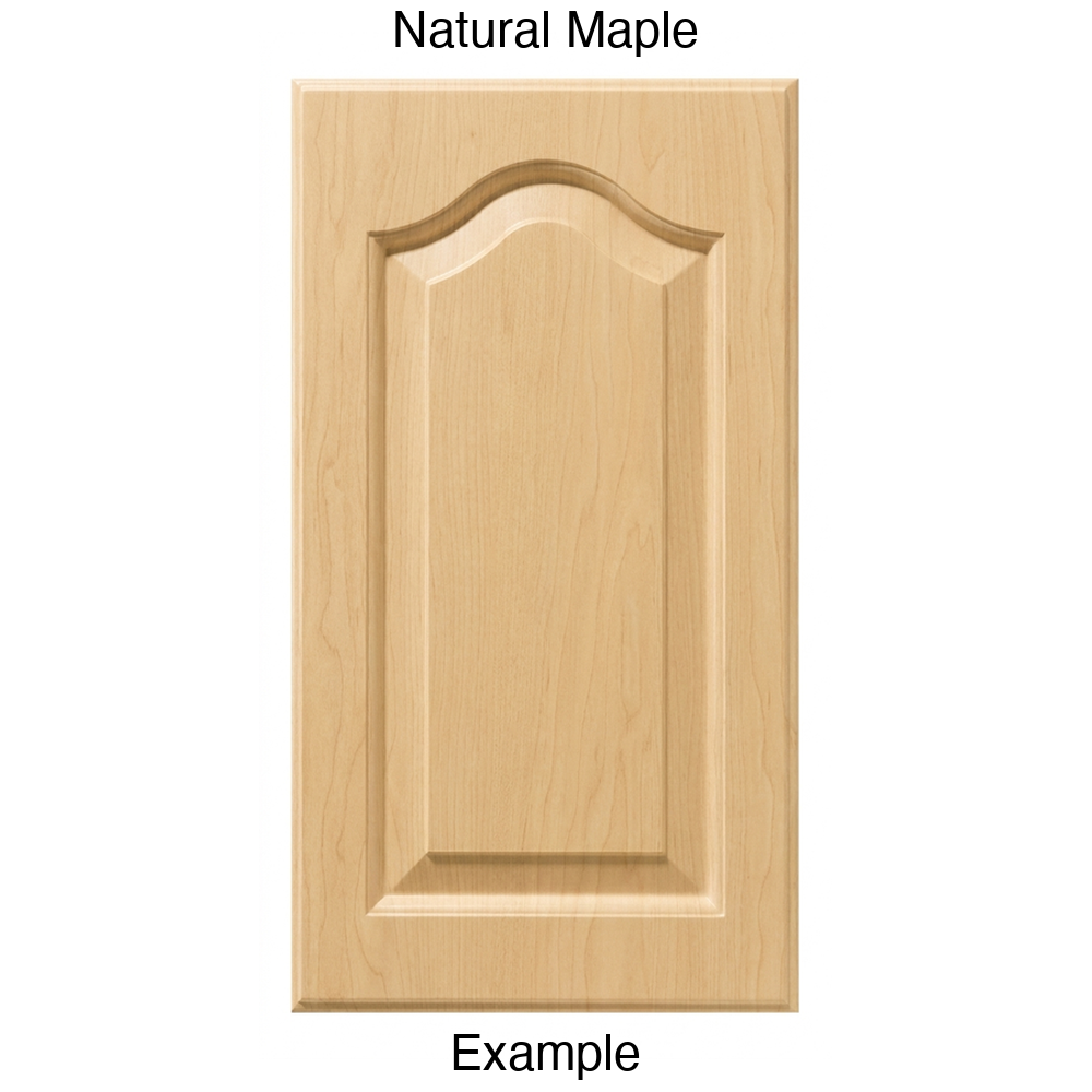 JL7 Cathedral Raised Panel Thermofoil Cabinet Door (Liberty Style) in Natural Maple