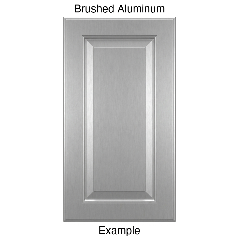 JR7 Raised Panel Thermofoil Cabinet Door (Revere Style) in Brushed Aluminum