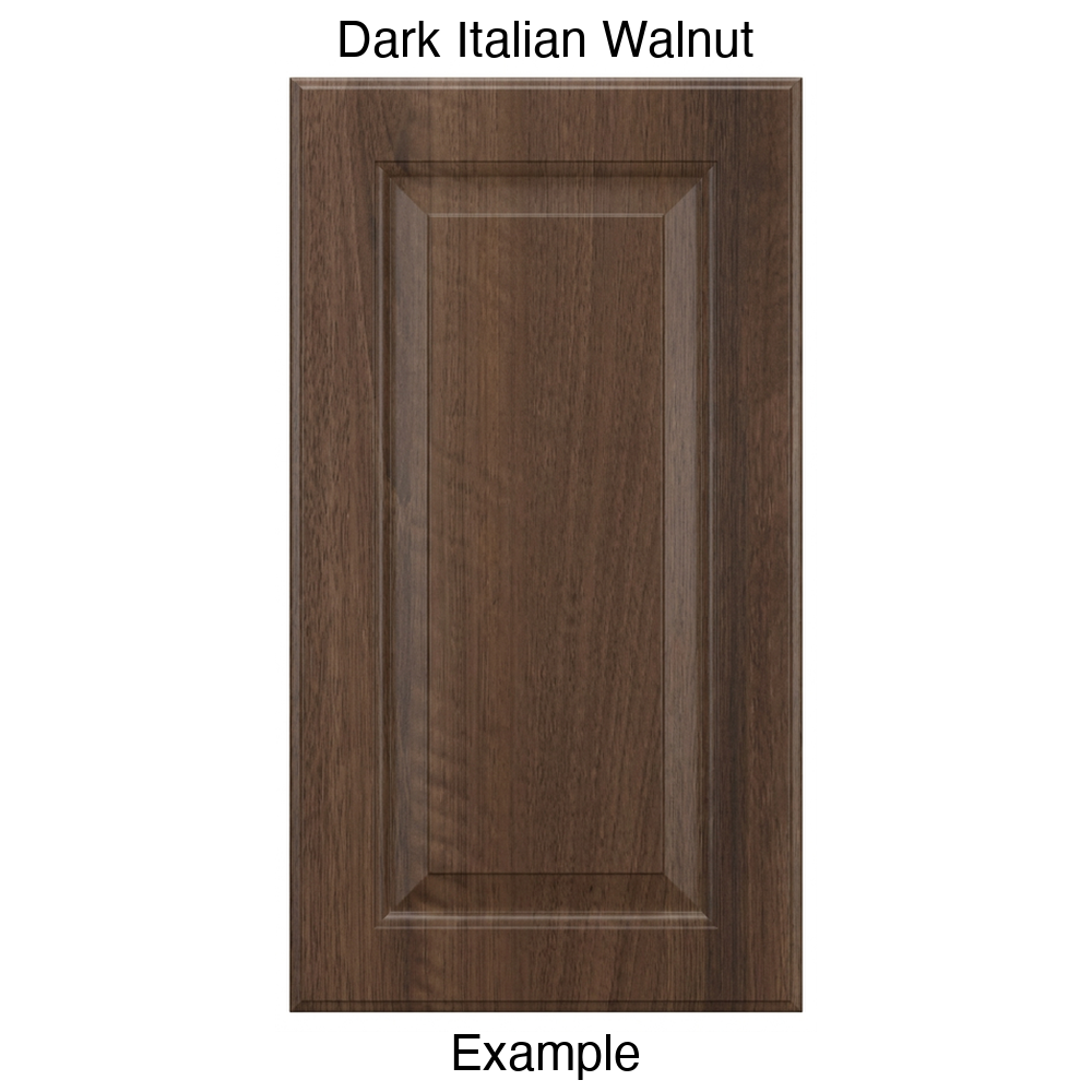 JR7 Raised Panel Thermofoil Cabinet Door (Revere Style) in Dark Italian Walnut