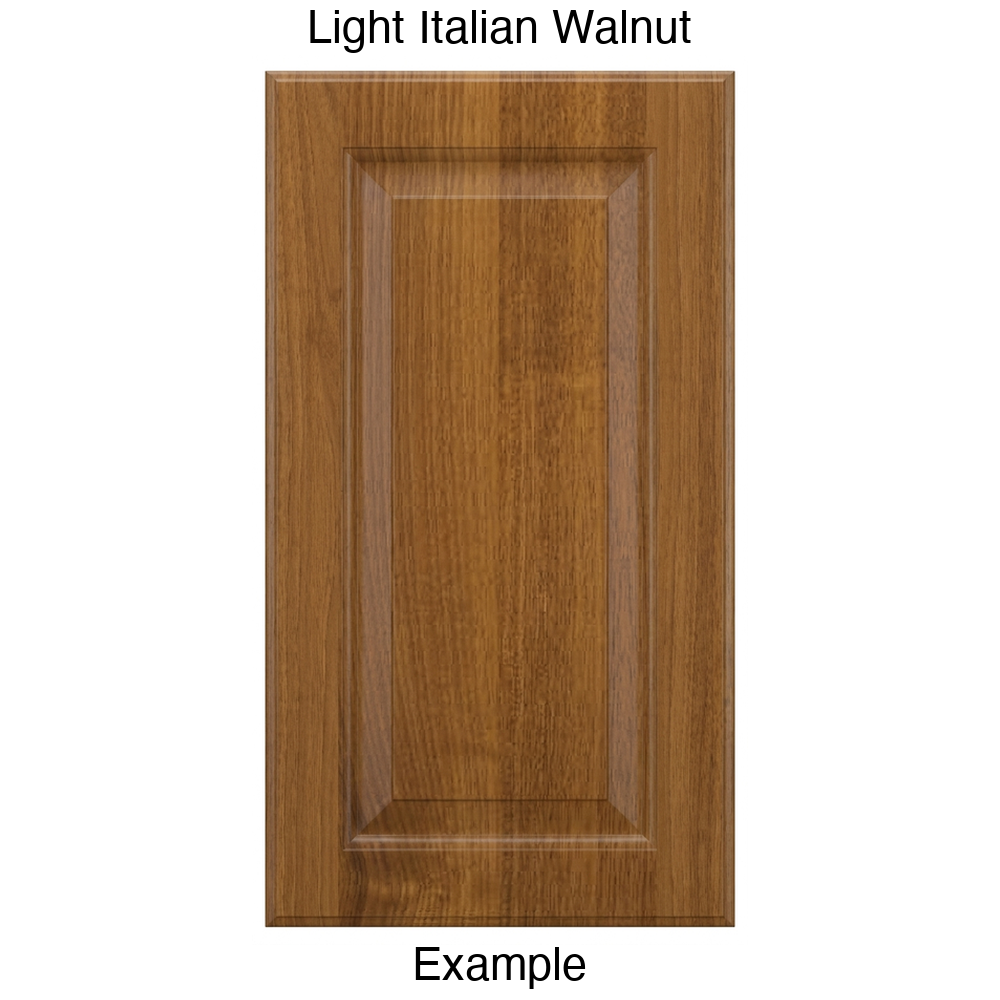 JR7 Raised Panel Thermofoil Cabinet Door (Revere Style) in Light Italian Walnut