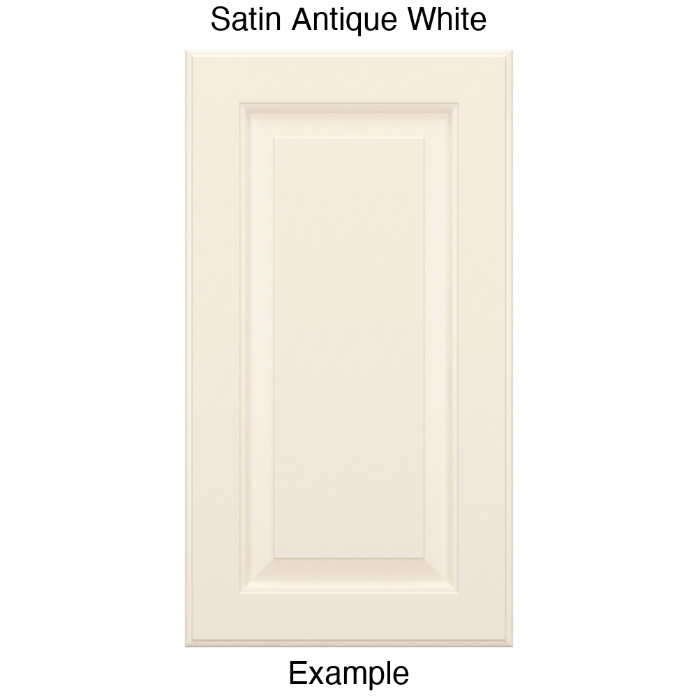 JR7 Raised Panel Thermofoil Cabinet Door (Revere Style) in Satin Antique White