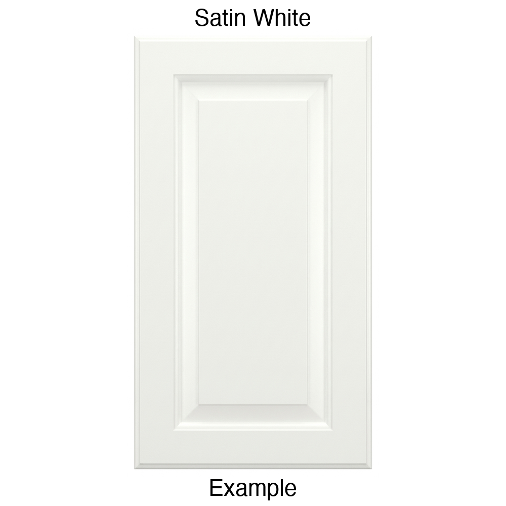 JR7 Raised Panel Thermofoil Cabinet Door (Revere Style) in Satin White