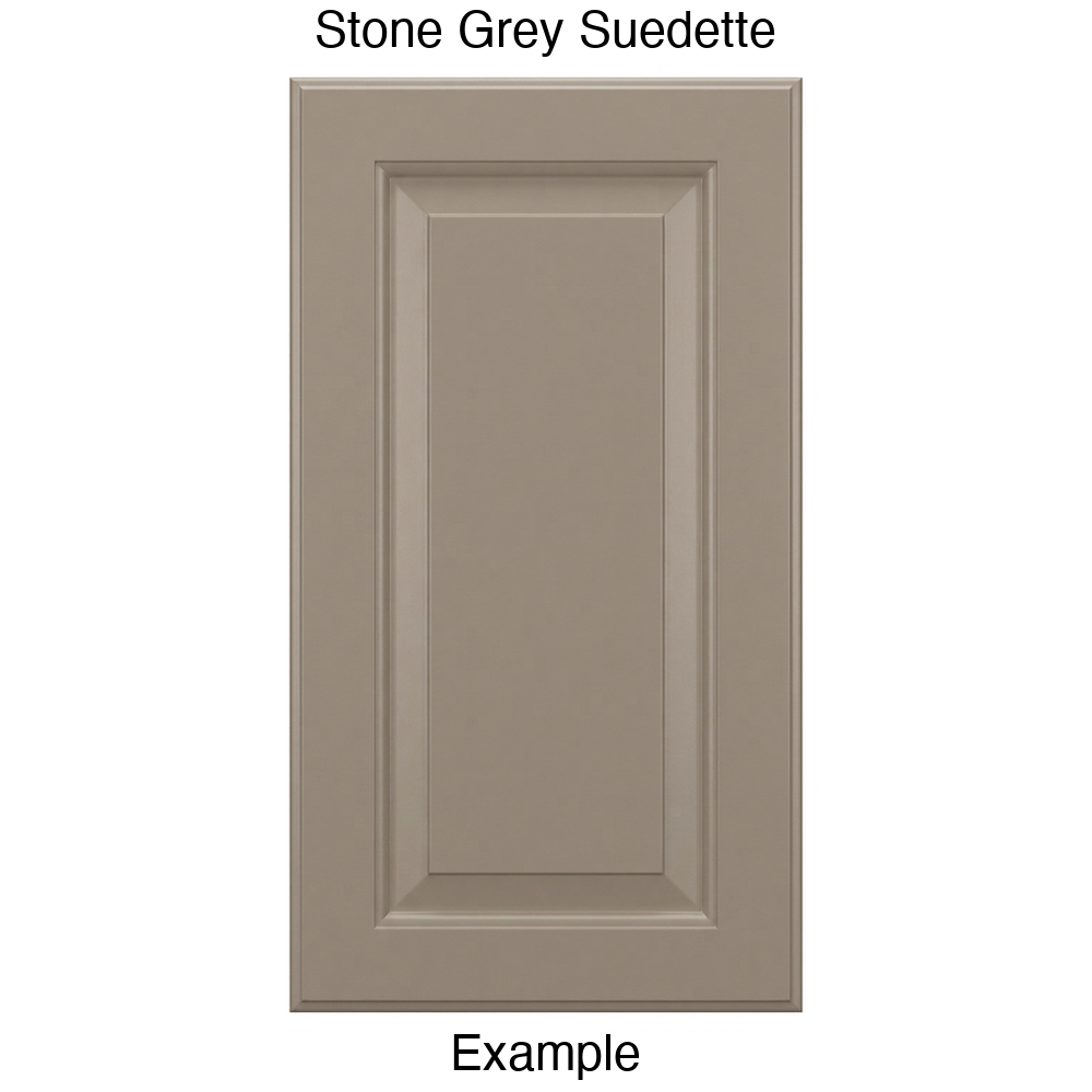 JR7 Raised Panel Thermofoil Cabinet Door (Revere Style) in Stone Grey Suedette
