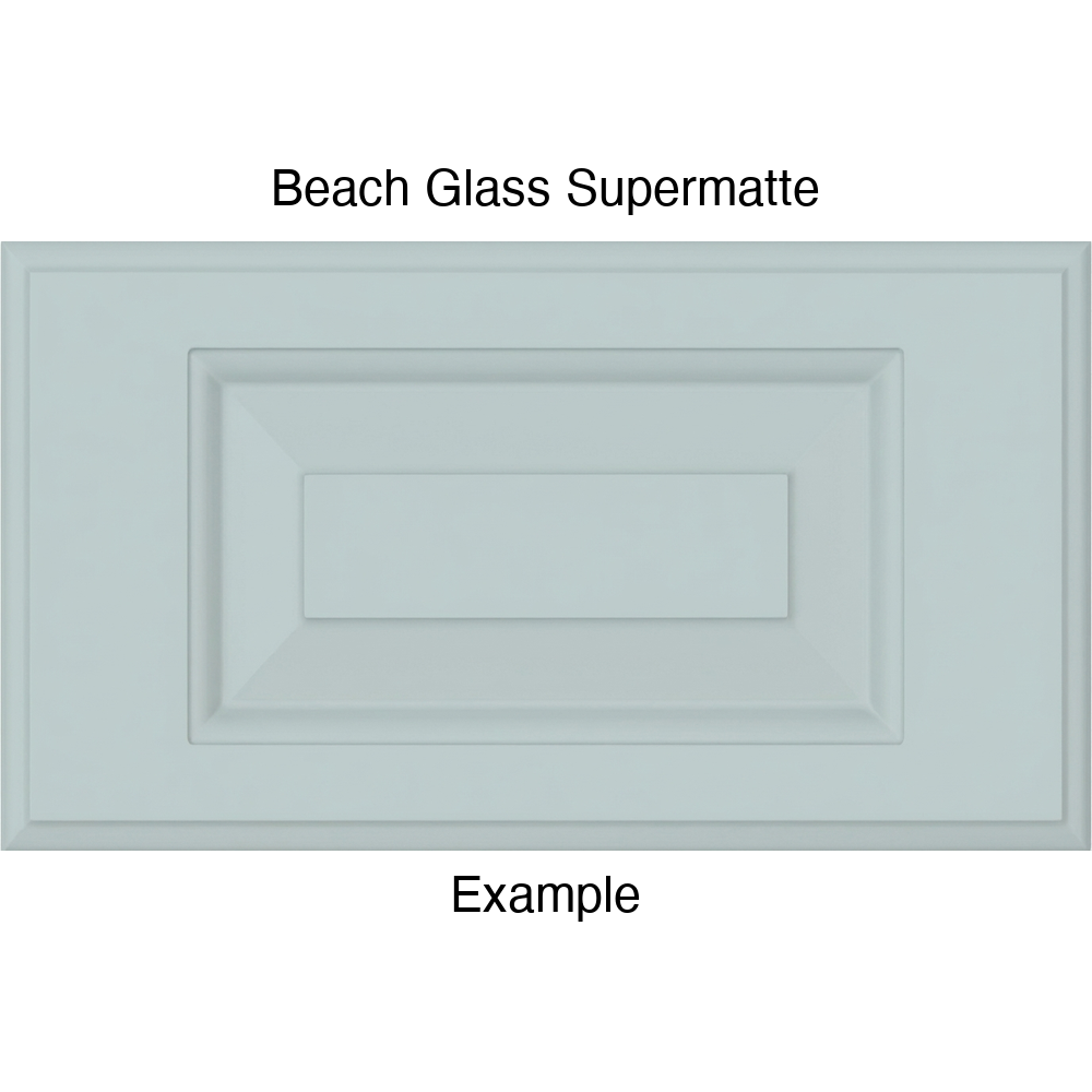 JR7 Thermofoil Drawer Front (Revere Style), Routed, in Beach Glass Supermatte