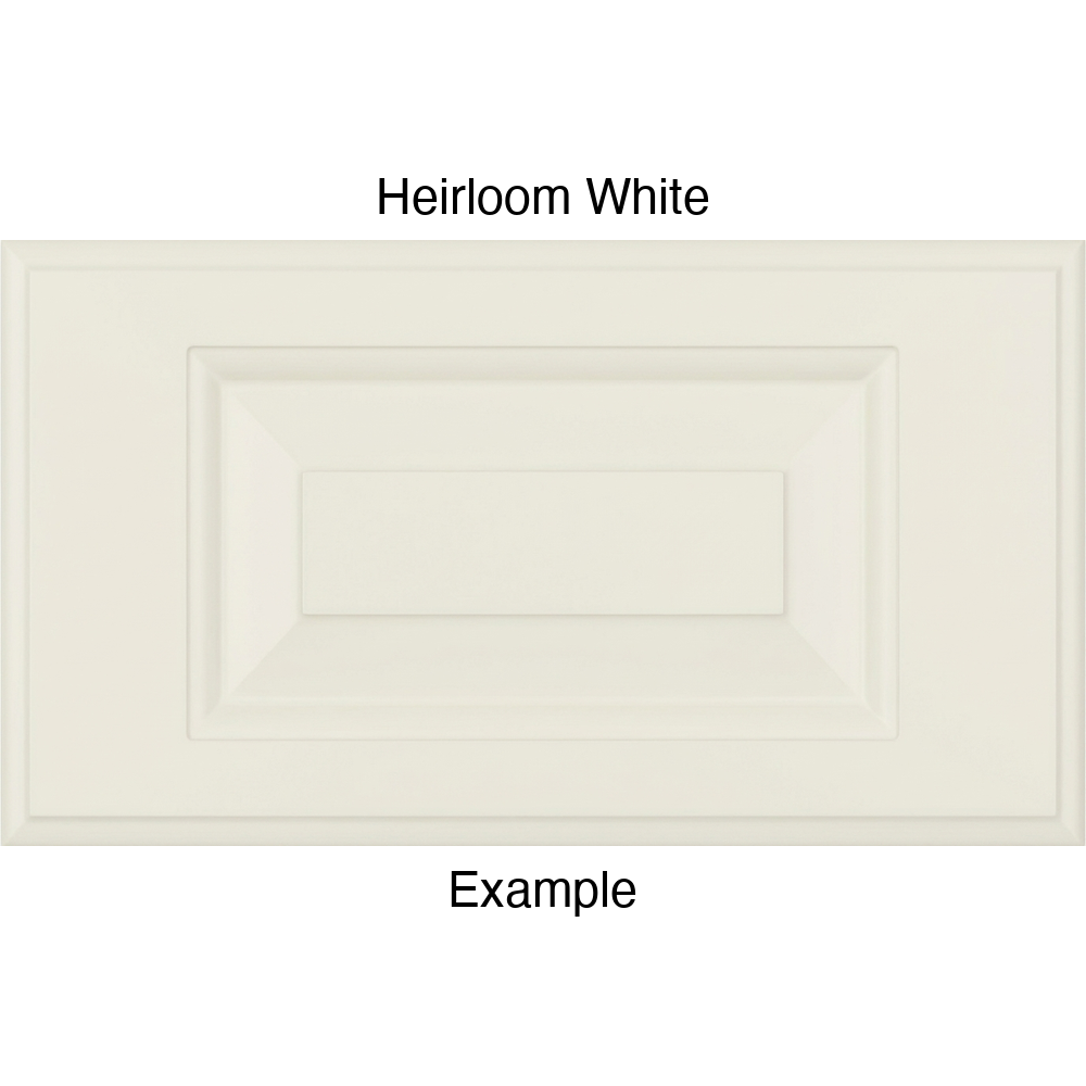 JR7 Thermofoil Drawer Front (Revere Style), Routed, in Heirloom White