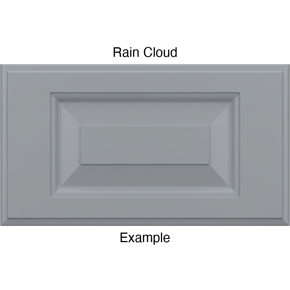 JR7 Thermofoil Drawer Front (Revere Style), Routed, in Rain Cloud