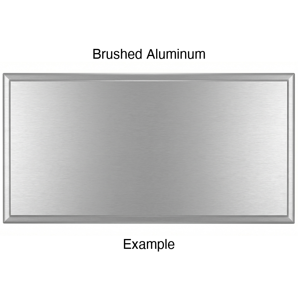 JR7 Thermofoil Drawer Front (Revere Style), Solid, in Brushed Aluminum
