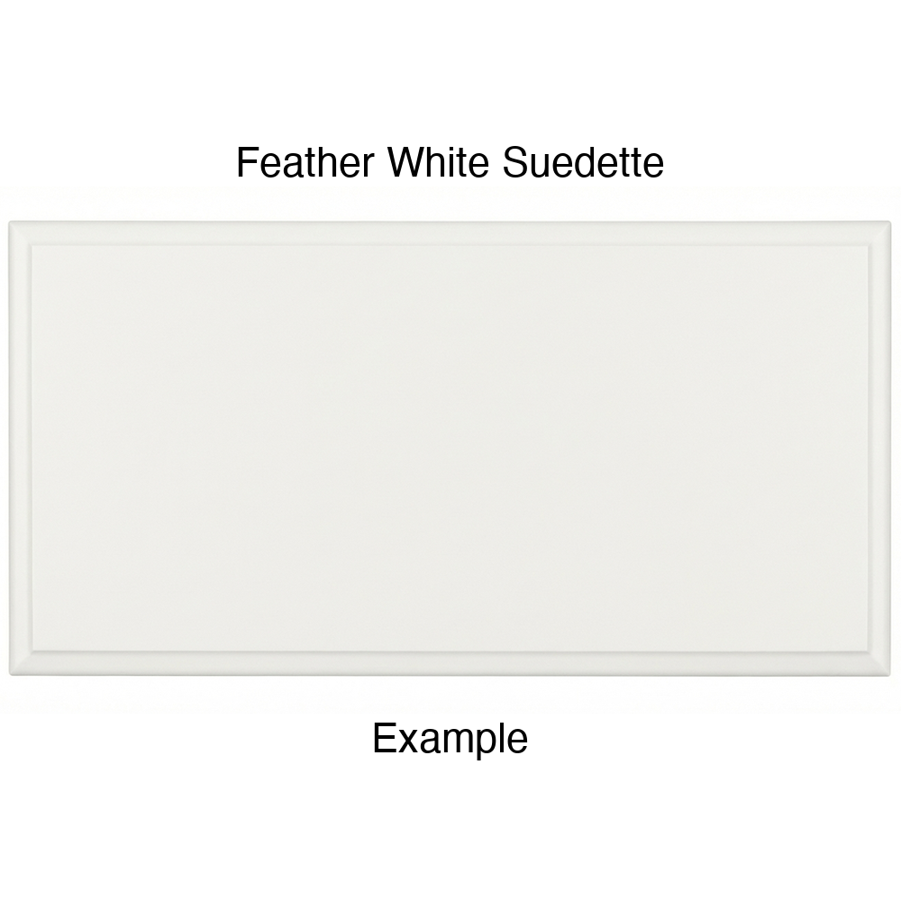 JR7 Thermofoil Drawer Front (Revere Style), Solid, in Feather White Suedette