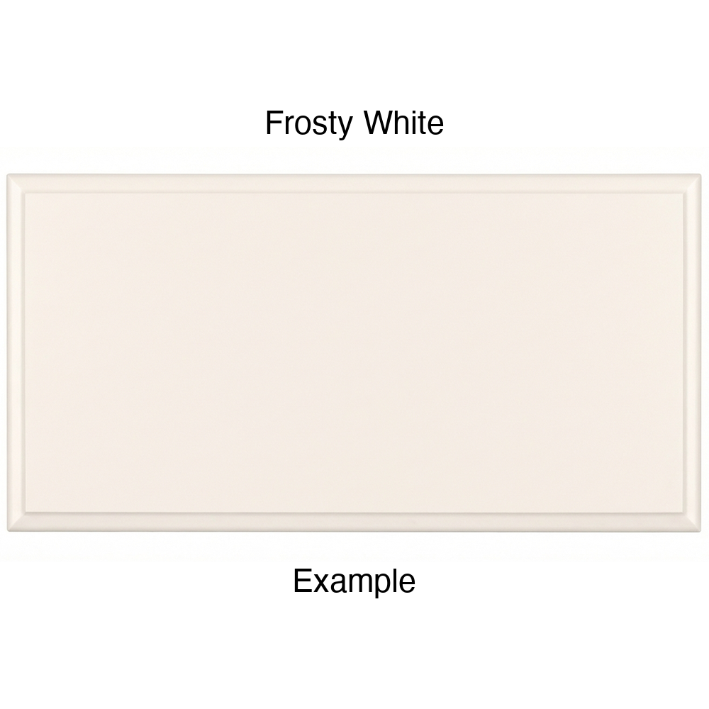 JR7 Thermofoil Drawer Front (Revere Style), Solid, in Frosty White