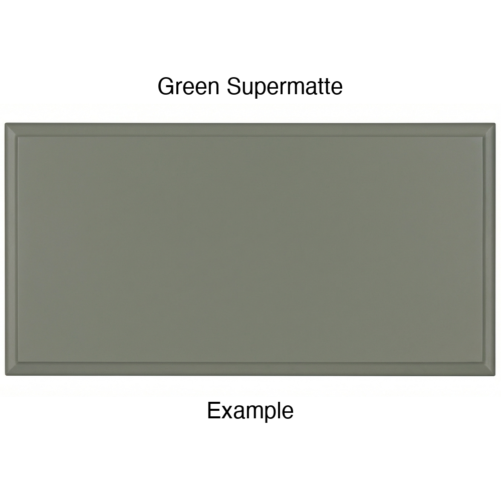 JR7 Thermofoil Drawer Front (Revere Style), Solid, in Green Supermatte