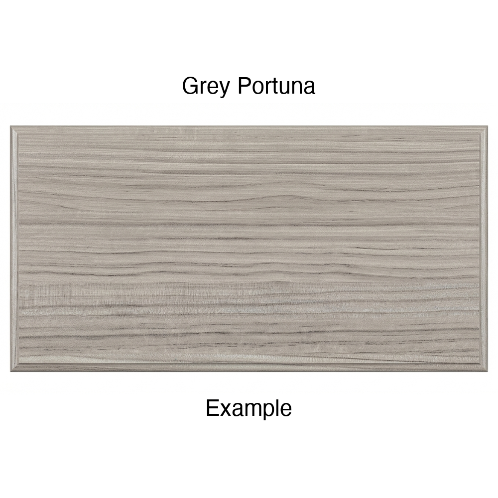 JR7 Thermofoil Drawer Front (Revere Style), Solid, in Grey Portuna