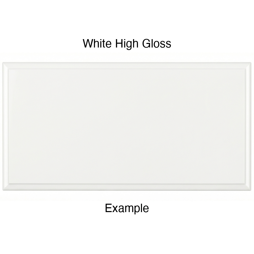 JR7 Thermofoil Drawer Front (Revere Style), Solid, in White High Gloss