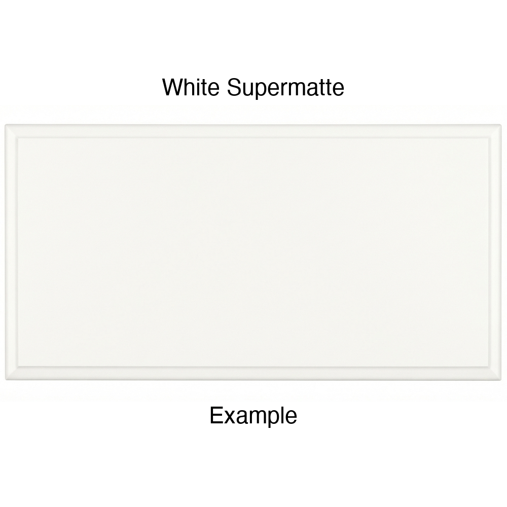 JR7 Thermofoil Drawer Front (Revere Style), Solid, in White Supermatte