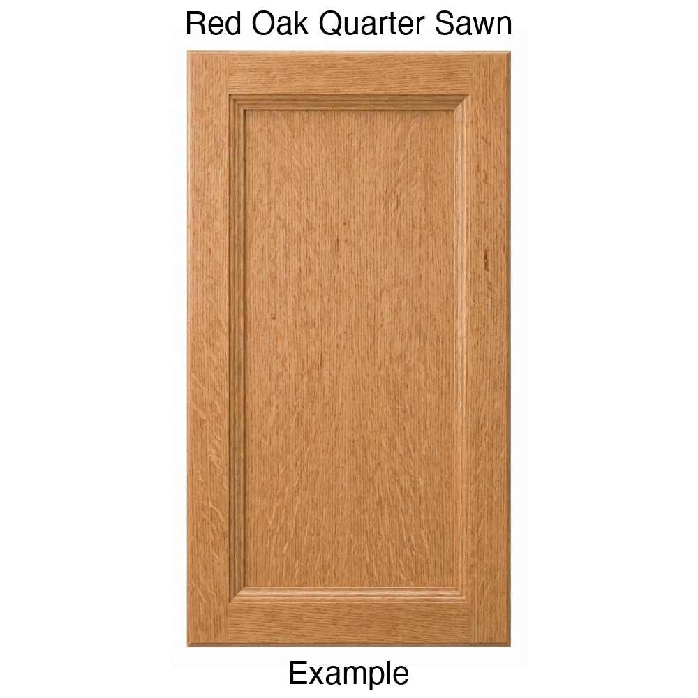 Josephine Recessed Panel Cabinet Door in Red Oak Quarter Sawn