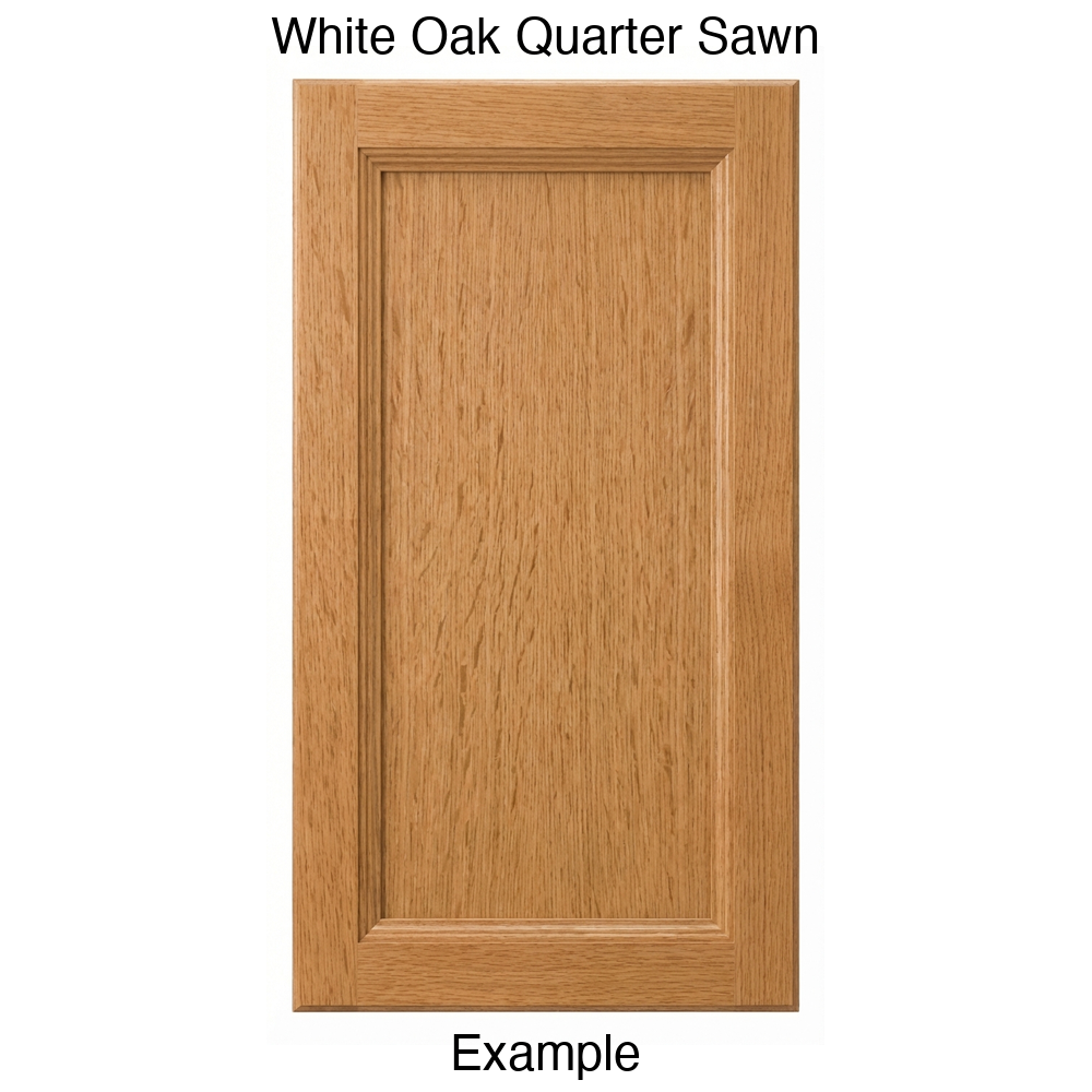 Josephine Recessed Panel Cabinet Door in White Oak Quarter Sawn