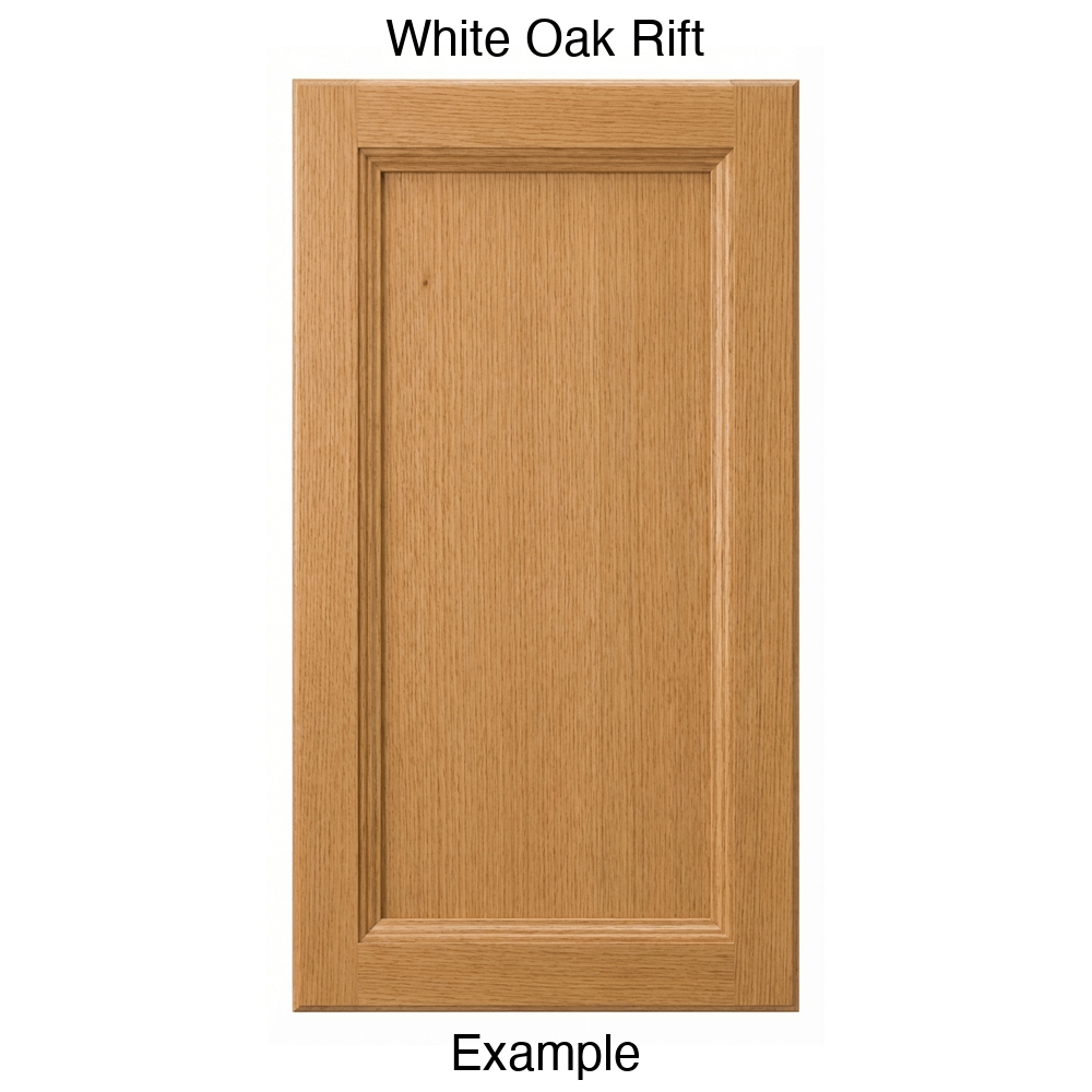 Josephine Recessed Panel Cabinet Door in White Oak Rift