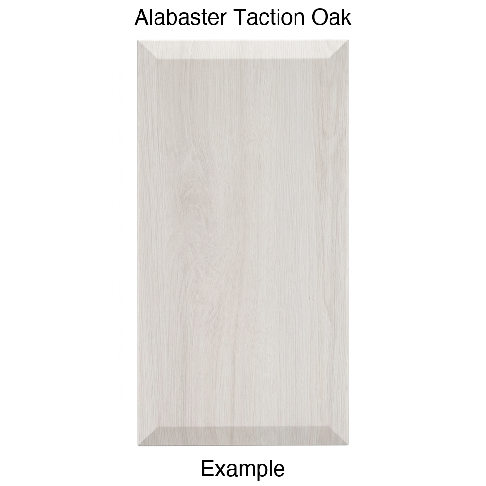 KB732 Slab Thermofoil Cabinet Door in Alabaster Taction Oak