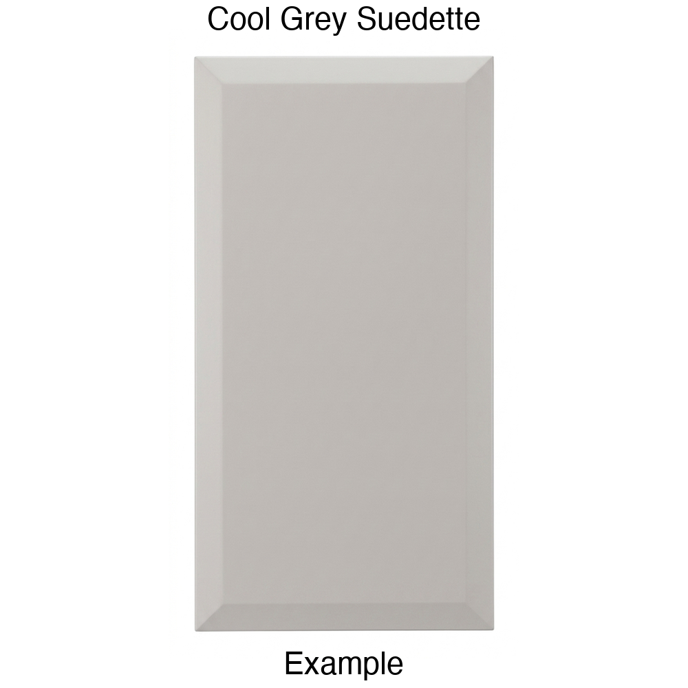 KB732 Slab Thermofoil Cabinet Door in Cool Grey Suedette