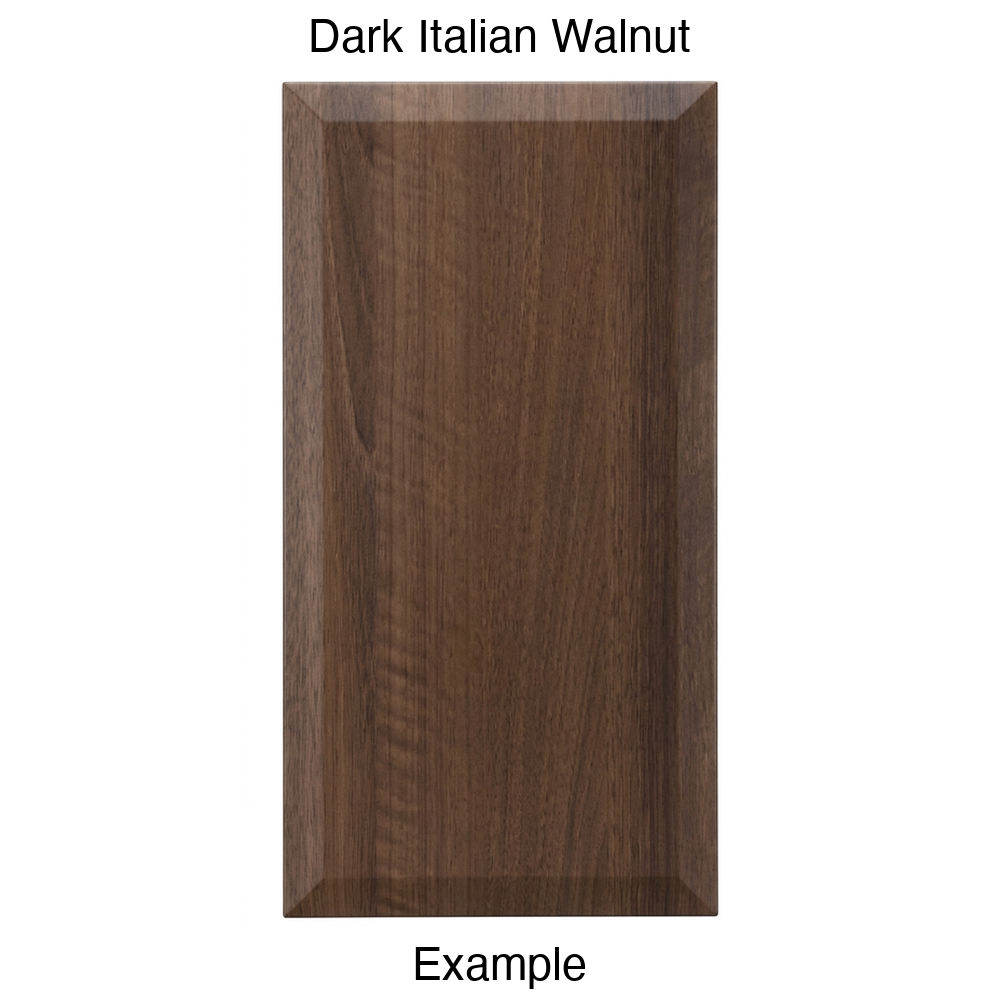 KB732 Slab Thermofoil Cabinet Door in Dark Italian Walnut