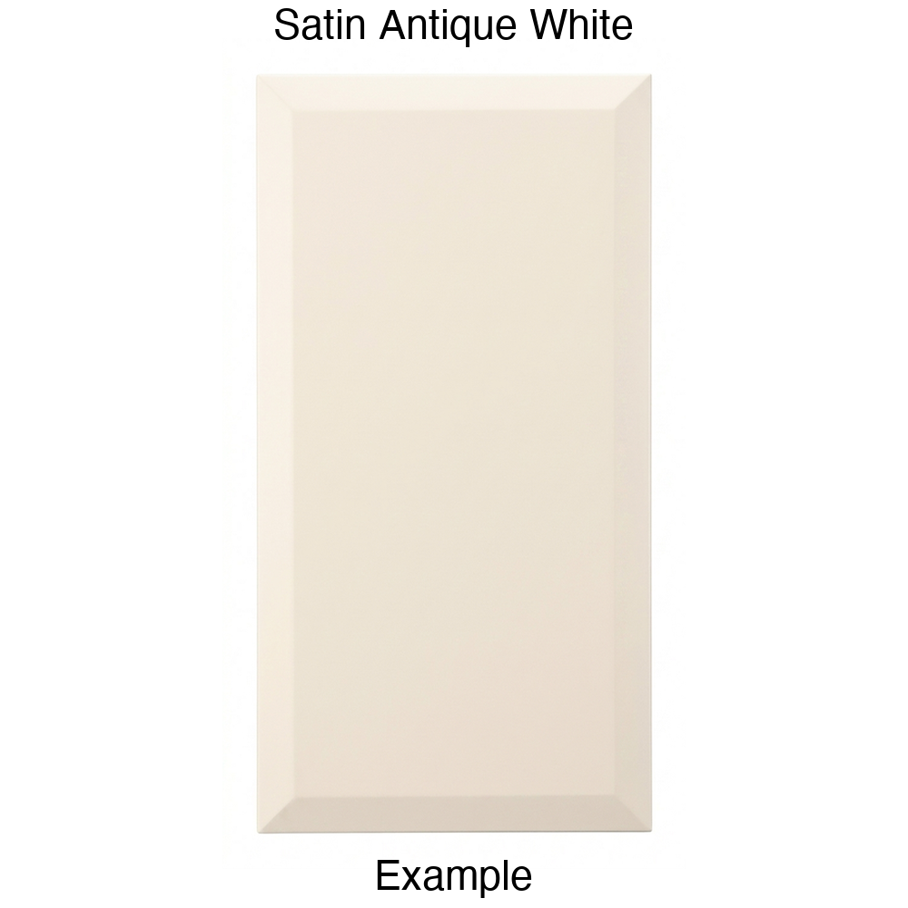 KB732 Slab Thermofoil Cabinet Door in Satin Antique White
