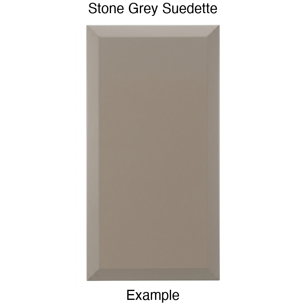 KB732 Slab Thermofoil Cabinet Door in Stone Grey Suedette
