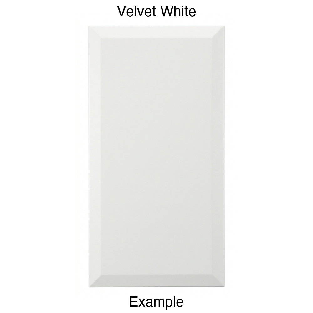 KB732 Slab Thermofoil Cabinet Door in Velvet White