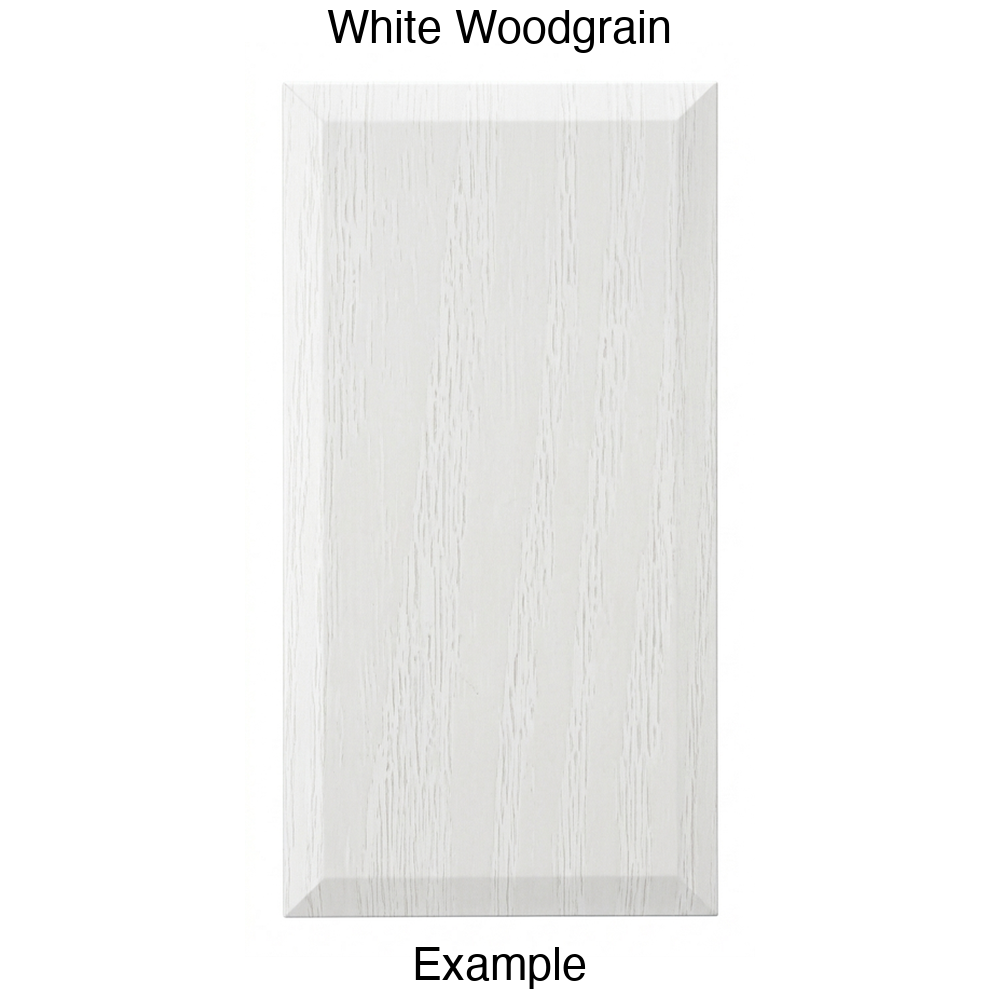 KB732 Slab Thermofoil Cabinet Door in White Woodgrain