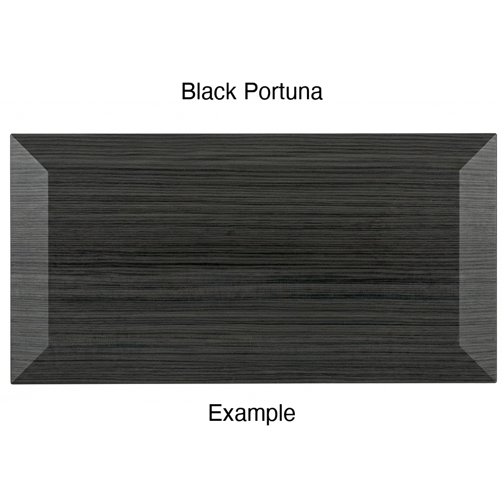 KB732 Thermofoil Drawer Front in Black Portuna