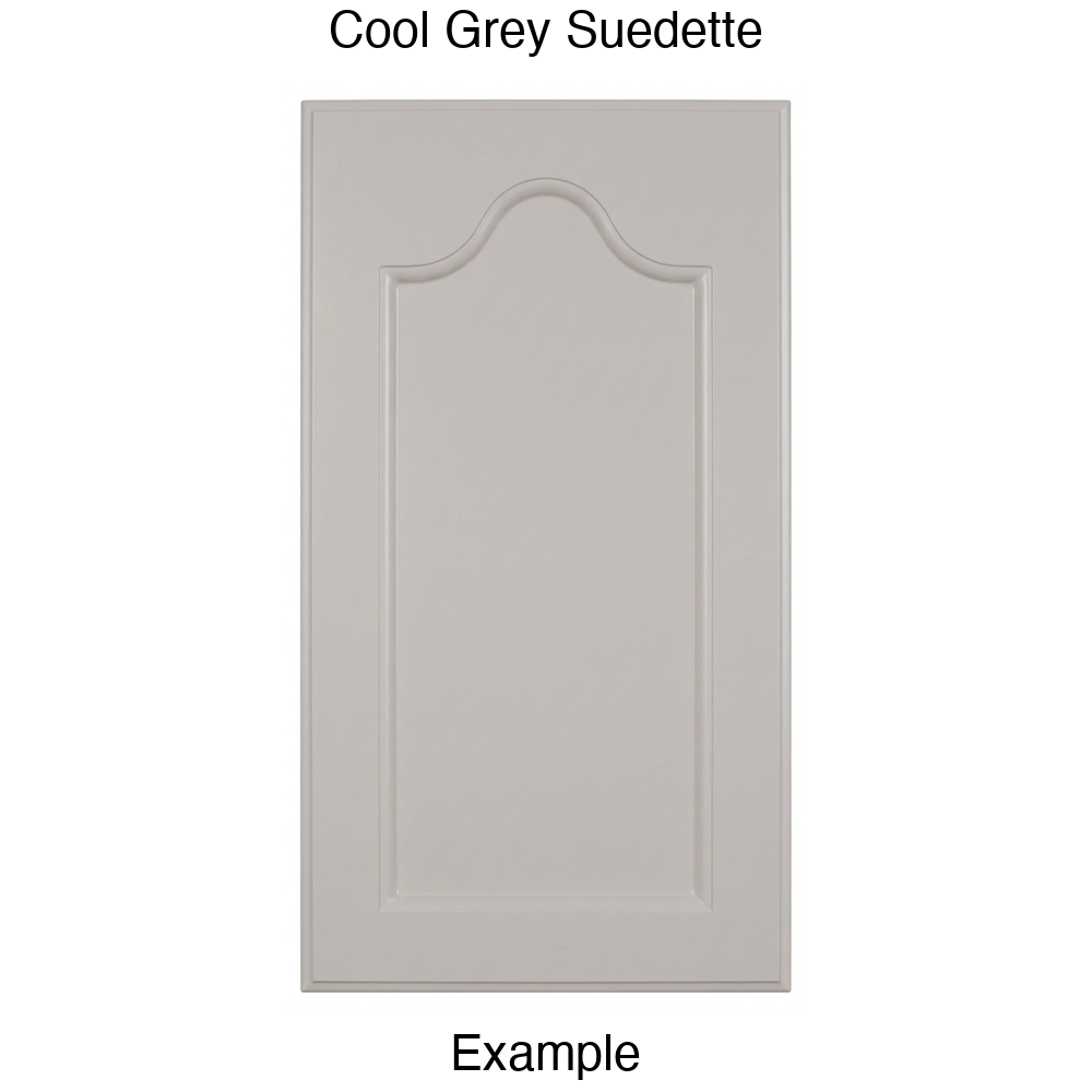 LR981 Cathedral Recessed Panel Thermofoil Cabinet Door (Mission Style) in Cool Grey Suedette