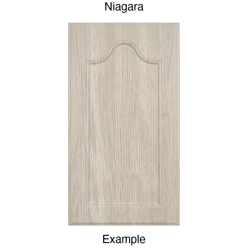 LR981 Cathedral Recessed Panel Thermofoil Cabinet Door (Mission Style) in Niagara