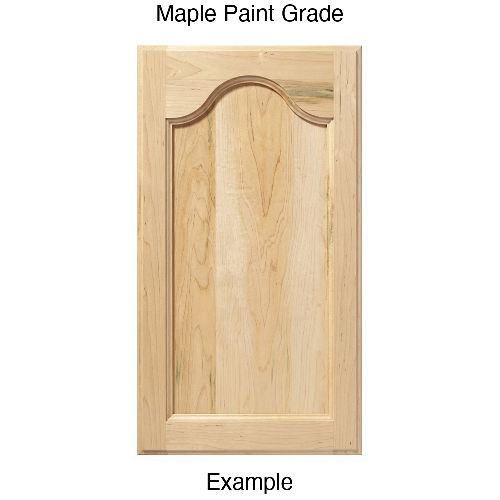Mission Cathedral Recessed Panel Cabinet Door in Maple Paint Grade