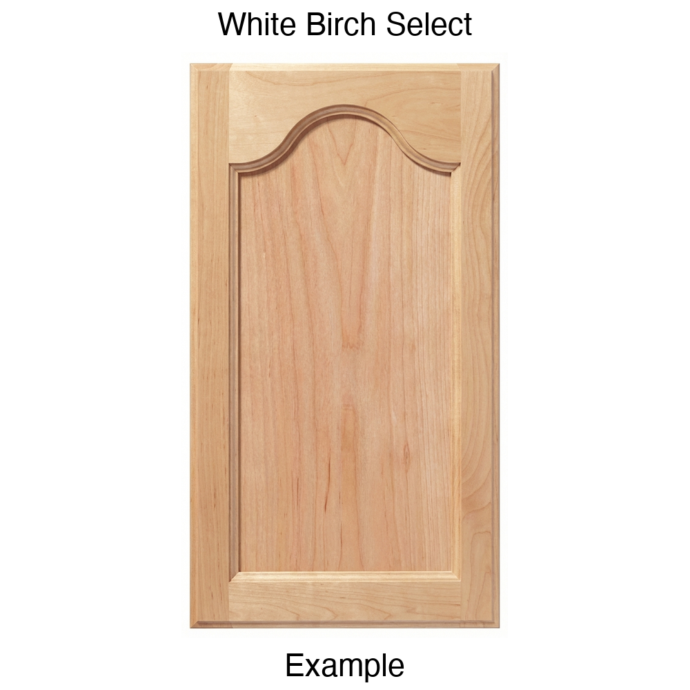 Mission Cathedral Recessed Panel Cabinet Door in White Birch Select