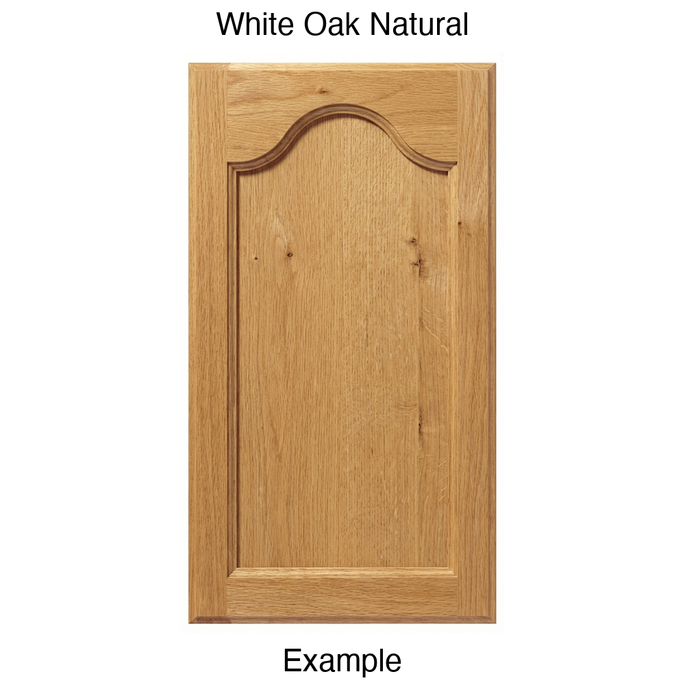 Mission Cathedral Recessed Panel Cabinet Door in White Oak Natural