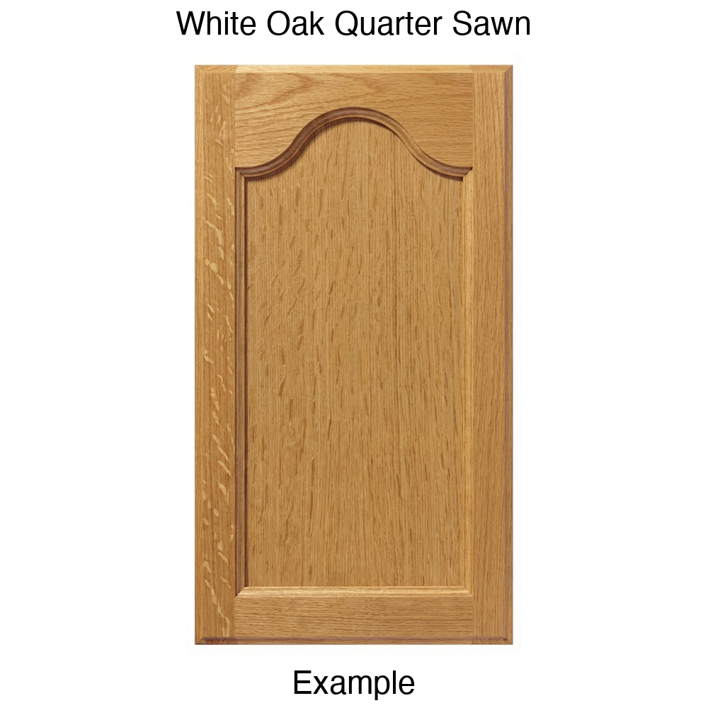 Mission Cathedral Recessed Panel Cabinet Door in White Oak Quarter Sawn