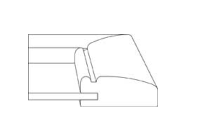 Side profile of Normandie Cabinet Door