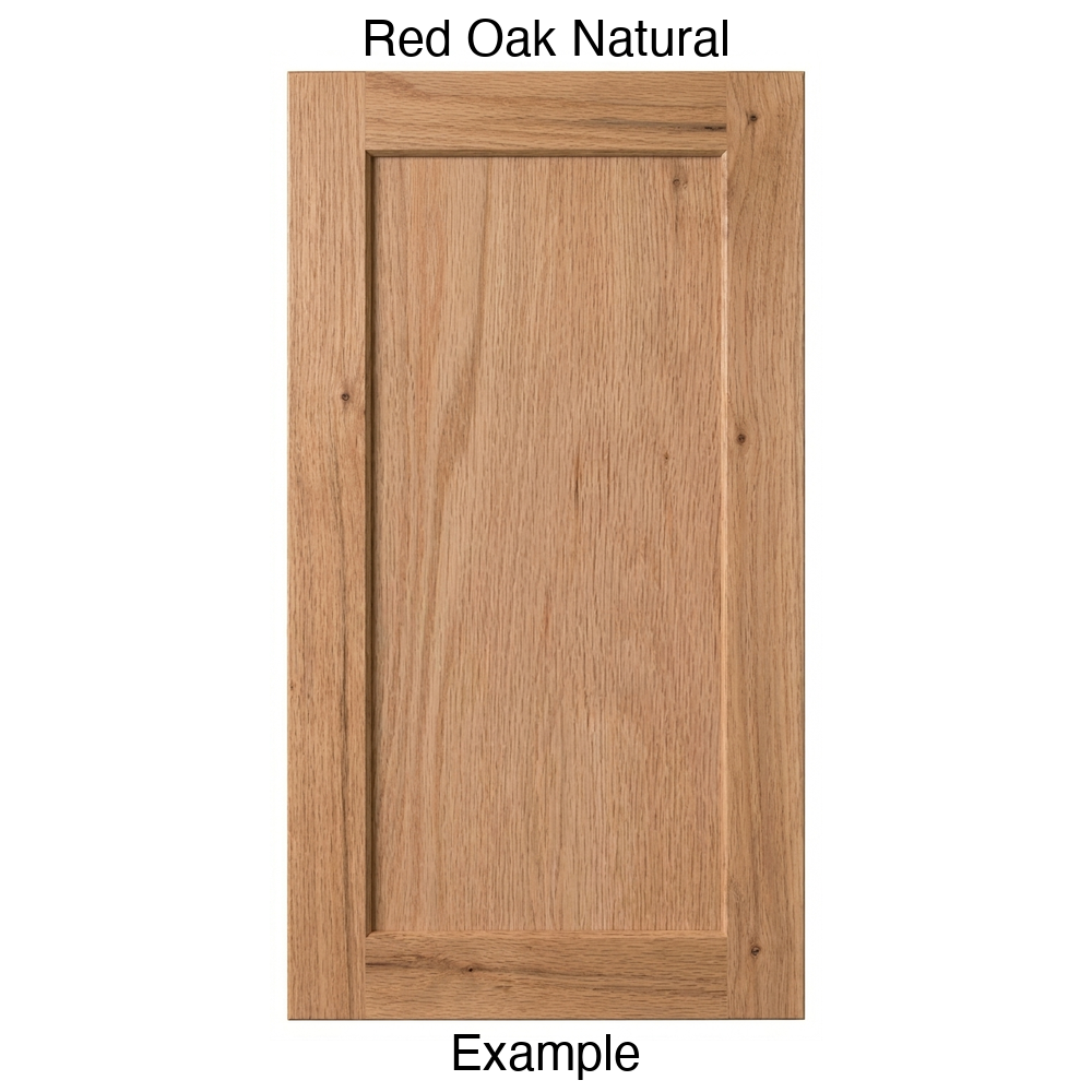 Oakley Recessed Panel Cabinet Door in Red Oak Natural