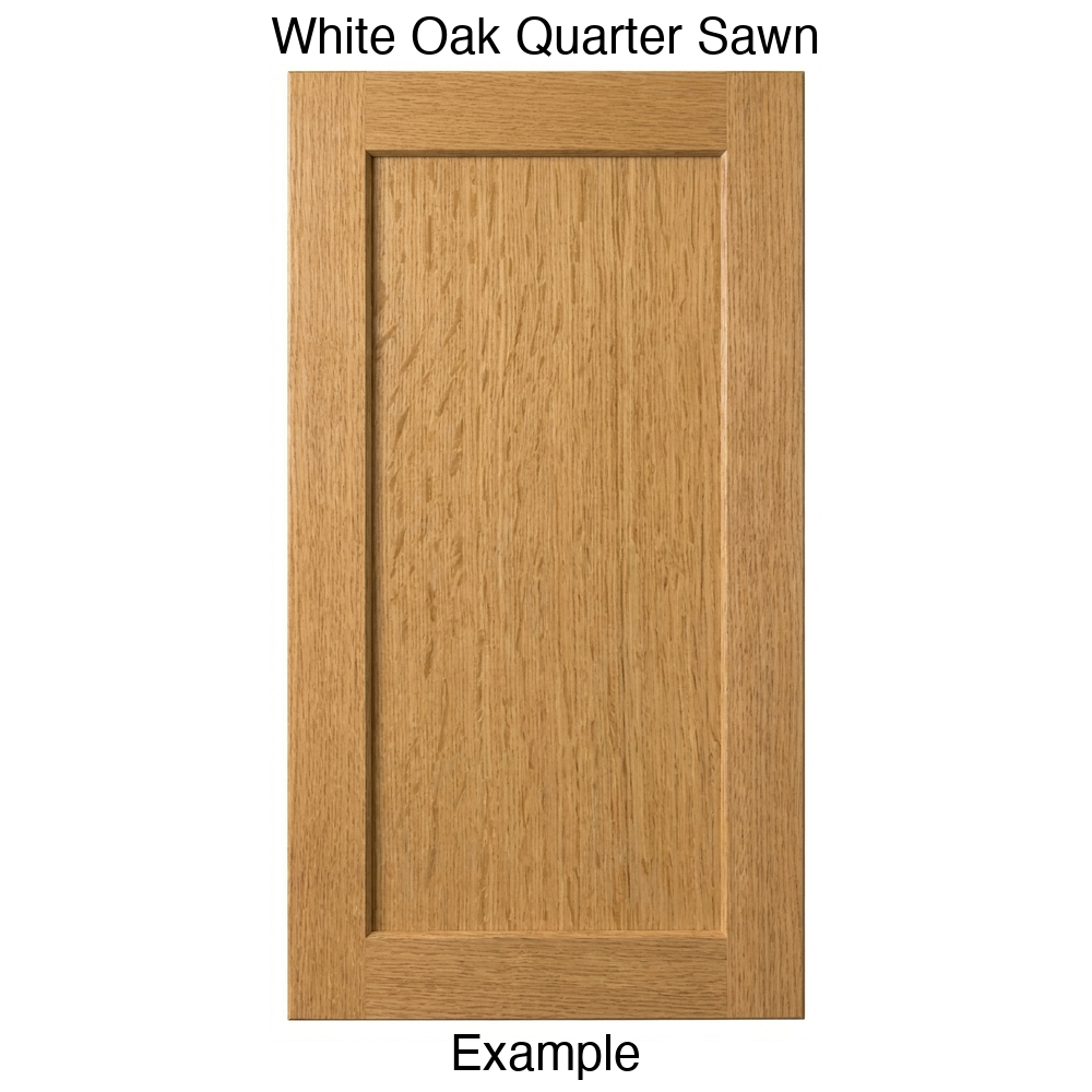 Oakley Recessed Panel Cabinet Door in White Oak Quarter Sawn