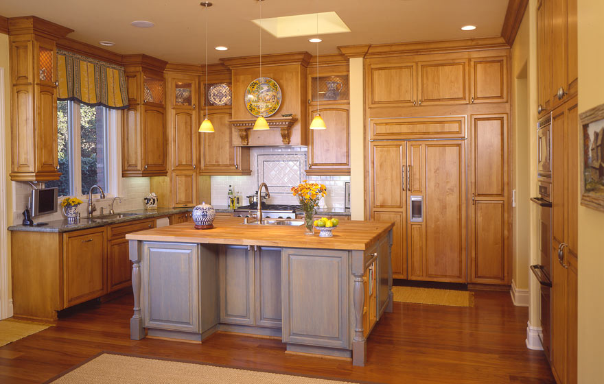 Kitchen remodel featuring Patriot Cabinet Door accents
